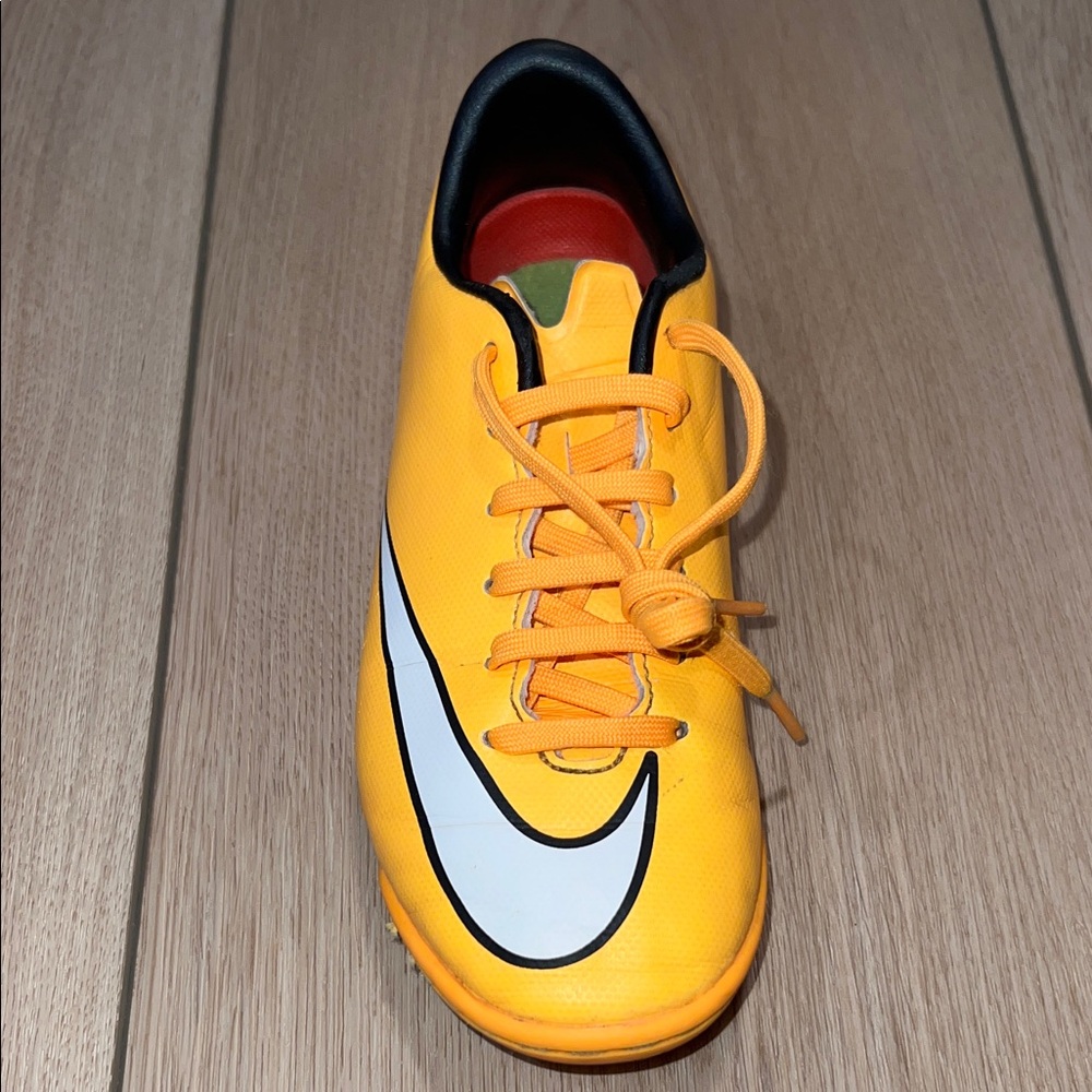 Nike Mercurial Kid’s Soccer Shoes in Orange and Black - Picture 4 of 16